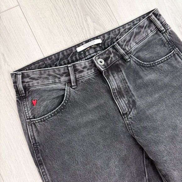 Scotch & Soda Womens 26/32 Low Rise Slim Boyfriend Jeans Lady Luck Embroidered - Picture 2 of 8